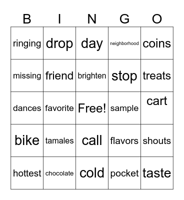 Paletero Man Bingo Card