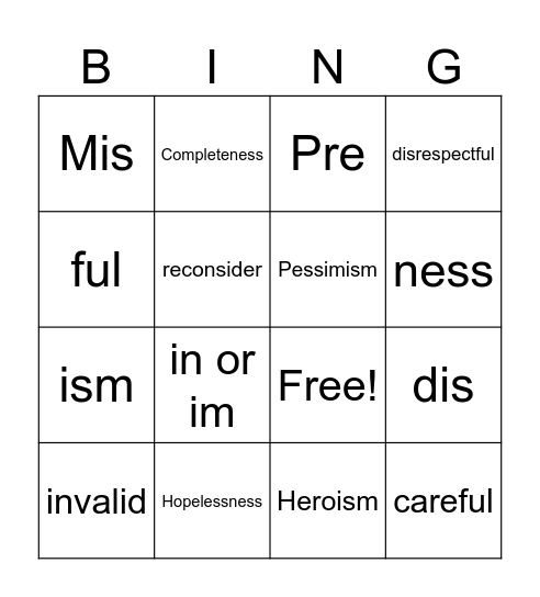 REWARDS Bingo Card
