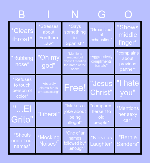 CRYSTAL'S BINGO!! Bingo Card