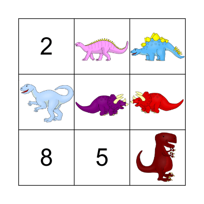 Dinosaur Bingo Card