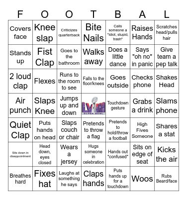 Superbowl 58 Chiefs vs 49ers Bingo Card