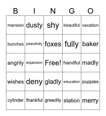 2R Review Bingo Card