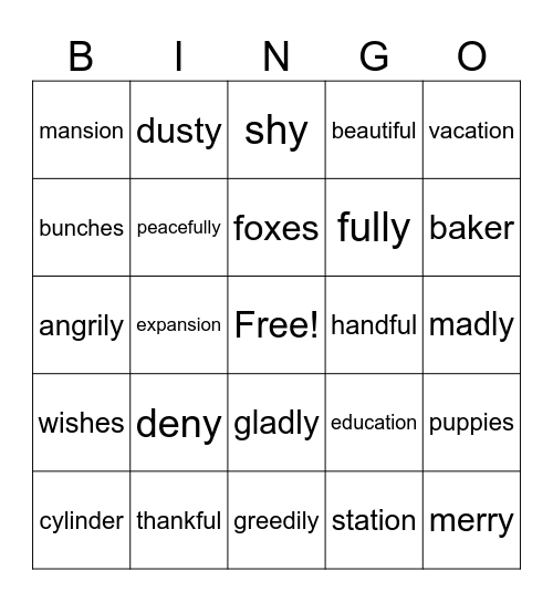 2R Review Bingo Card