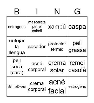 Cura personald Bingo Card
