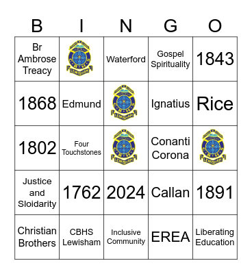 EDMUND RICE BINGO Card