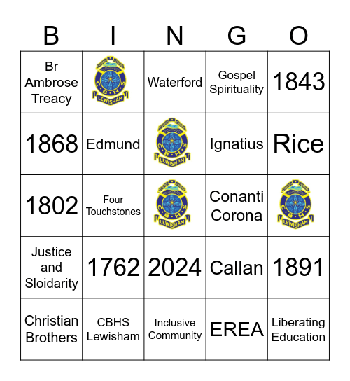 EDMUND RICE BINGO Card