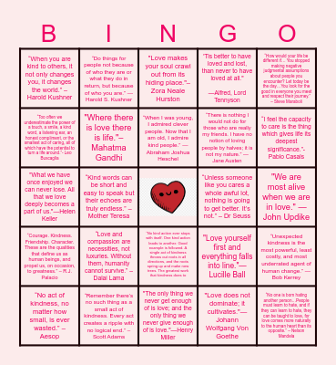 Valentine's Bingo <3 Bingo Card