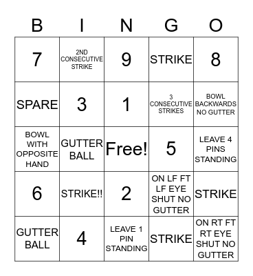 Name_____________________________ Bingo Card