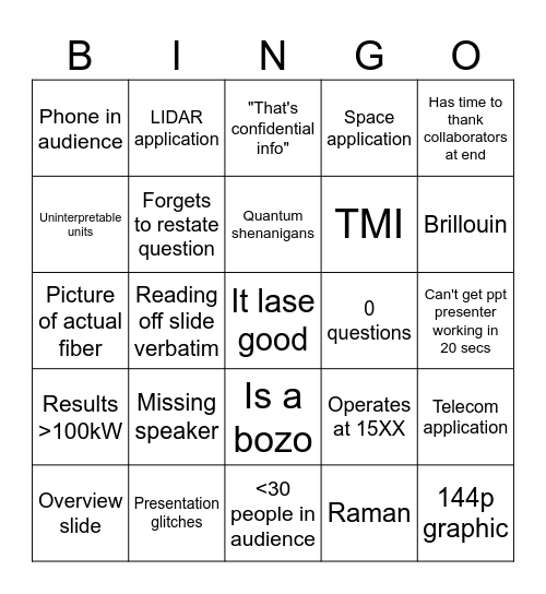 PW 2024 Bingo Card