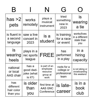 Networking Bingo 2024 Bingo Card