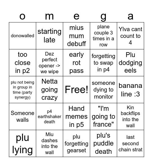 mlem mlem Bingo Card