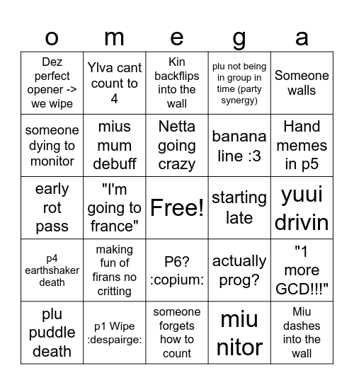 mlem mlem Bingo Card