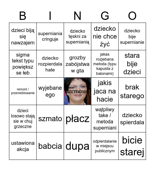 SUPERNIANIA BINGO Card