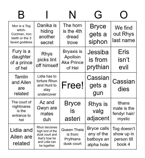 I’m scared of 90% of this Bingo Card