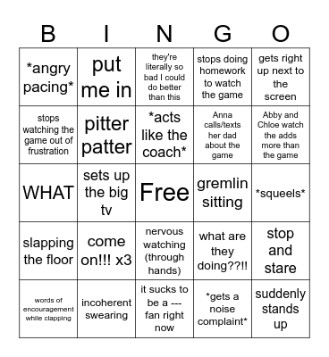 Football Bingo Card