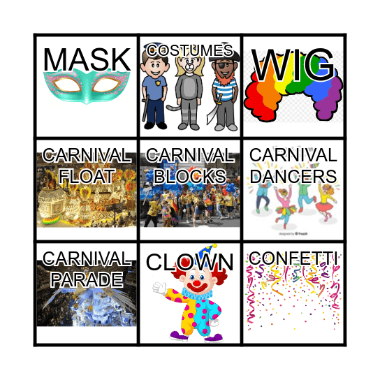 CARNIVAL BINGO Card