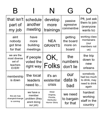 Buzzword BINGO for those who want to say something good, without any intent to do anything about it Bingo Card