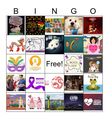 February Bingo 2 Bingo Card