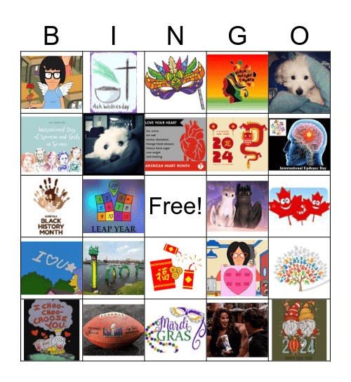 February Bingo 3 Bingo Card