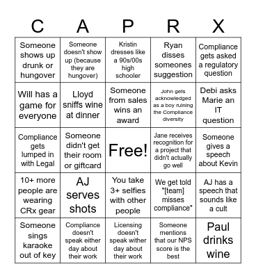 Vegas 2024 Bingo Card