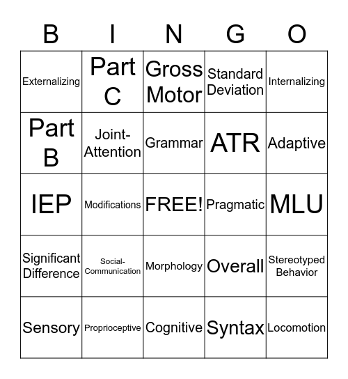 Jargon Bingo Card