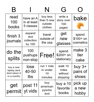 anya’s 2024 Bingo Card