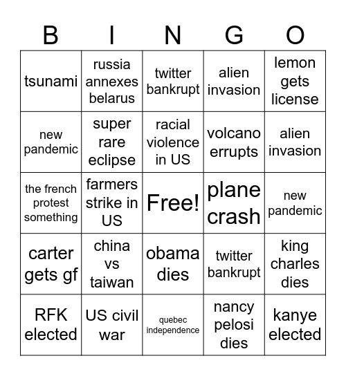 LEMONS 2024 BINGO!! Bingo Card