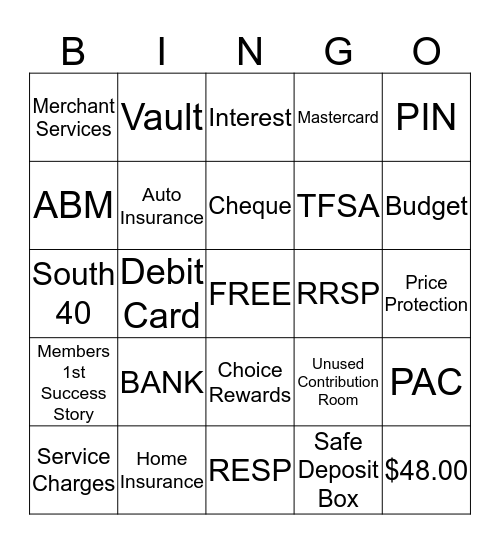 Servus BINGO Card