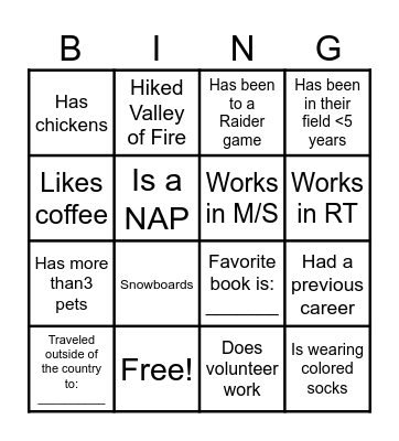 DVH GHO Bingo Card