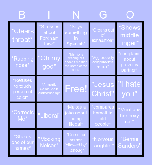 CRYSTAL'S BINGO!! Bingo Card