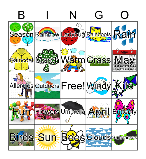 SPRING TIME BINGO Card