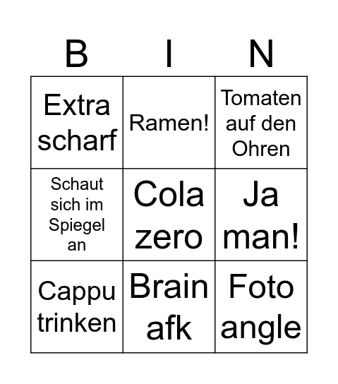Sift Bingo Card