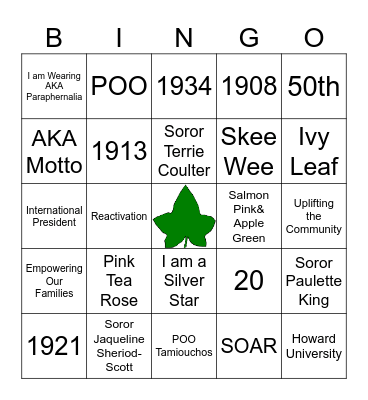 Pretty Girl Bingo Card