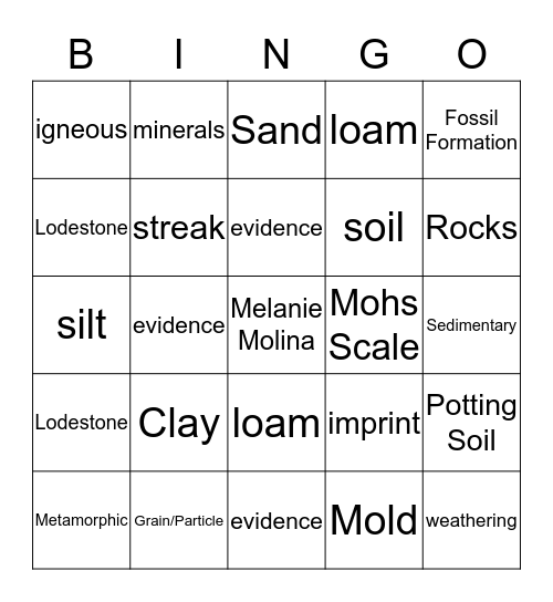 MM Bingo Card