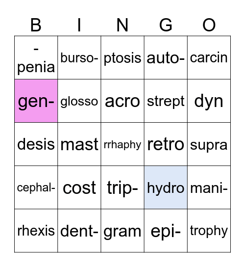 Dean Vaughn 3 Bingo Card