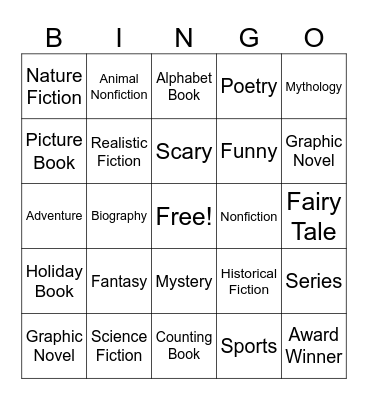 Genre Bingo Card