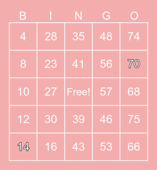 Bingo de la amistad Bingo Card