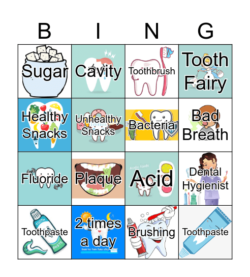 Dental Hygiene BINGO Card