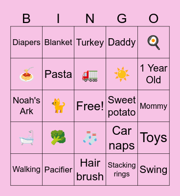 Norah's Birthday BINGO! Bingo Card
