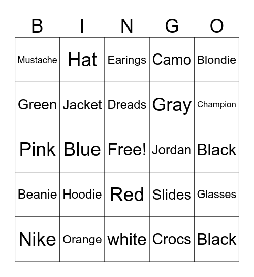 scool Bingo Card