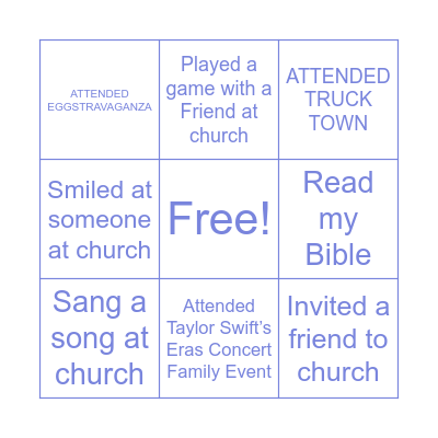 LET'S CONNECT KID'S VERSION Bingo Card