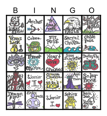 YOGA BINGO Card