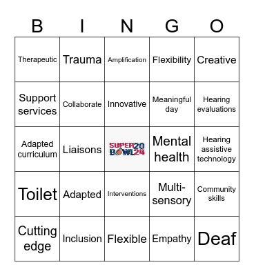 Souper Bowl Bingo Card