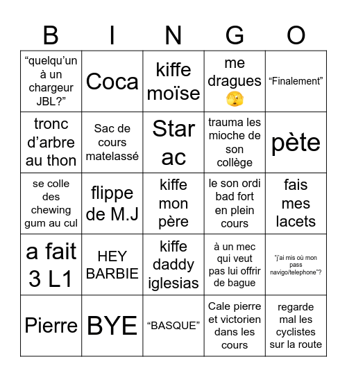 Mélinaaaa Bingo Card