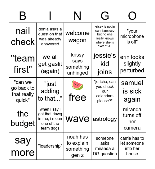 bingo Card