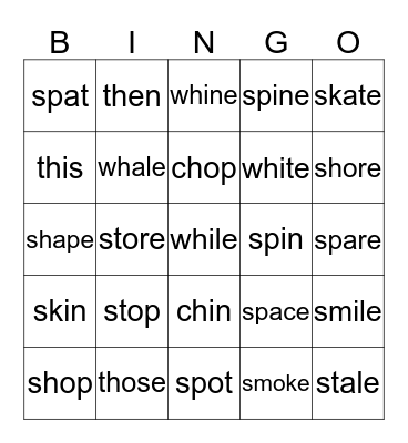 BLending Bingo Card