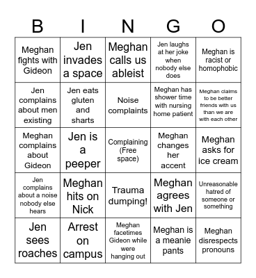 Dogwood Drama Bingo Card