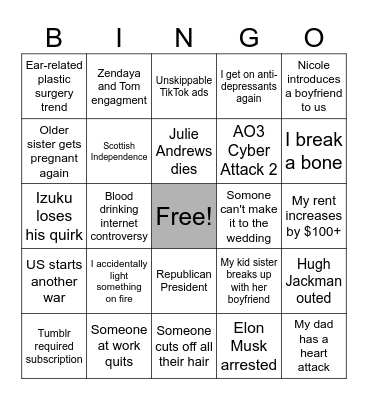 2024 Bingo Card