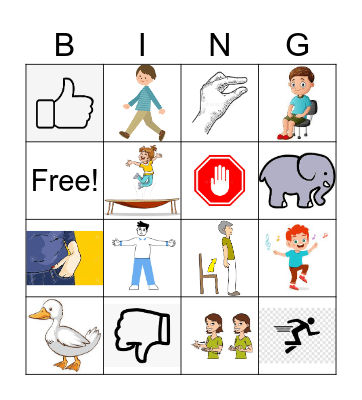 First Grade Spanish Bingo Card
