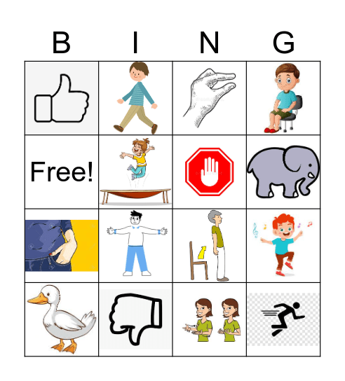 First Grade Spanish Bingo Card